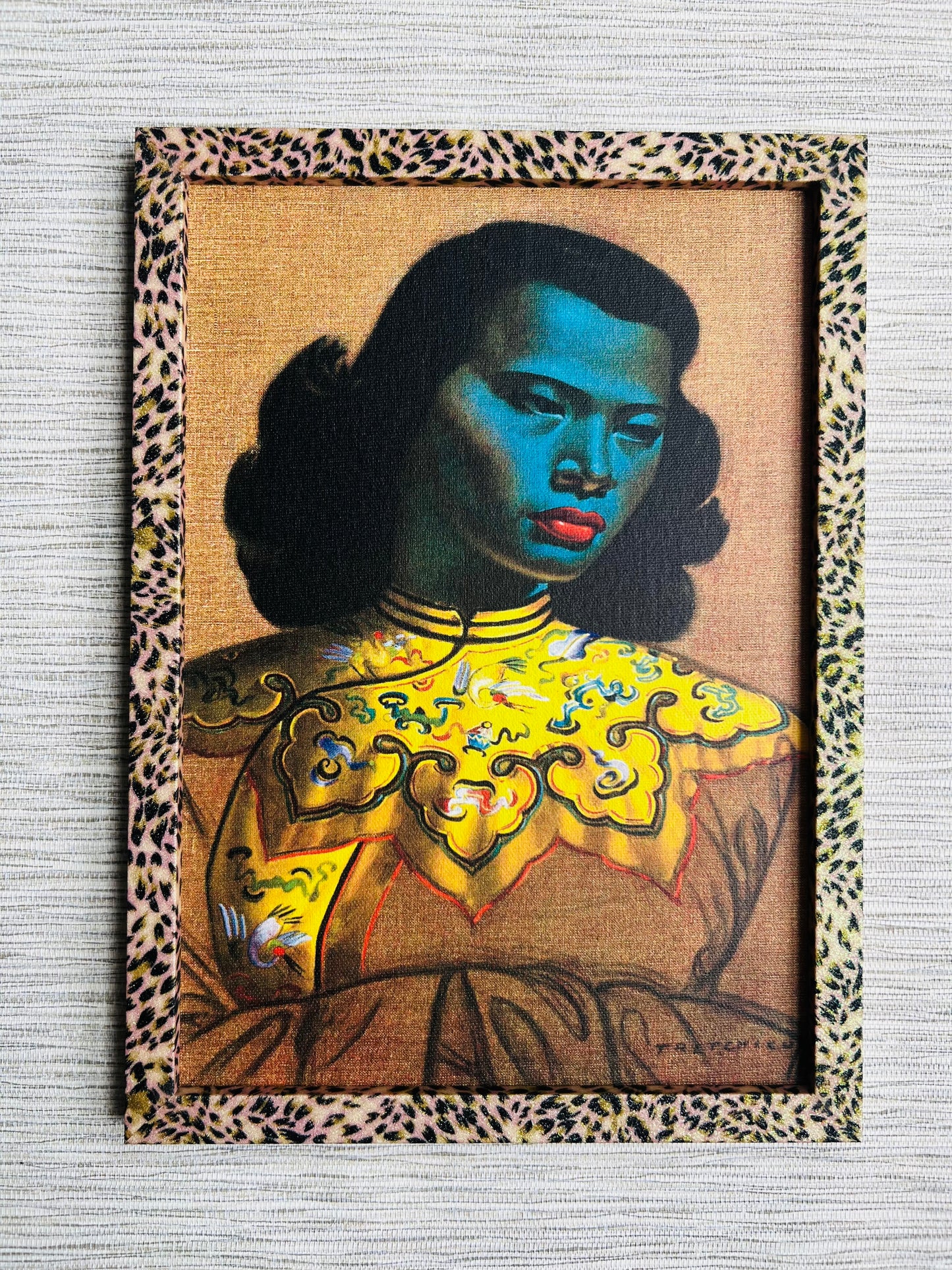 Tretchikoff Print, Chinese Blue Lady. Price Includes FREE shipping within Australia.