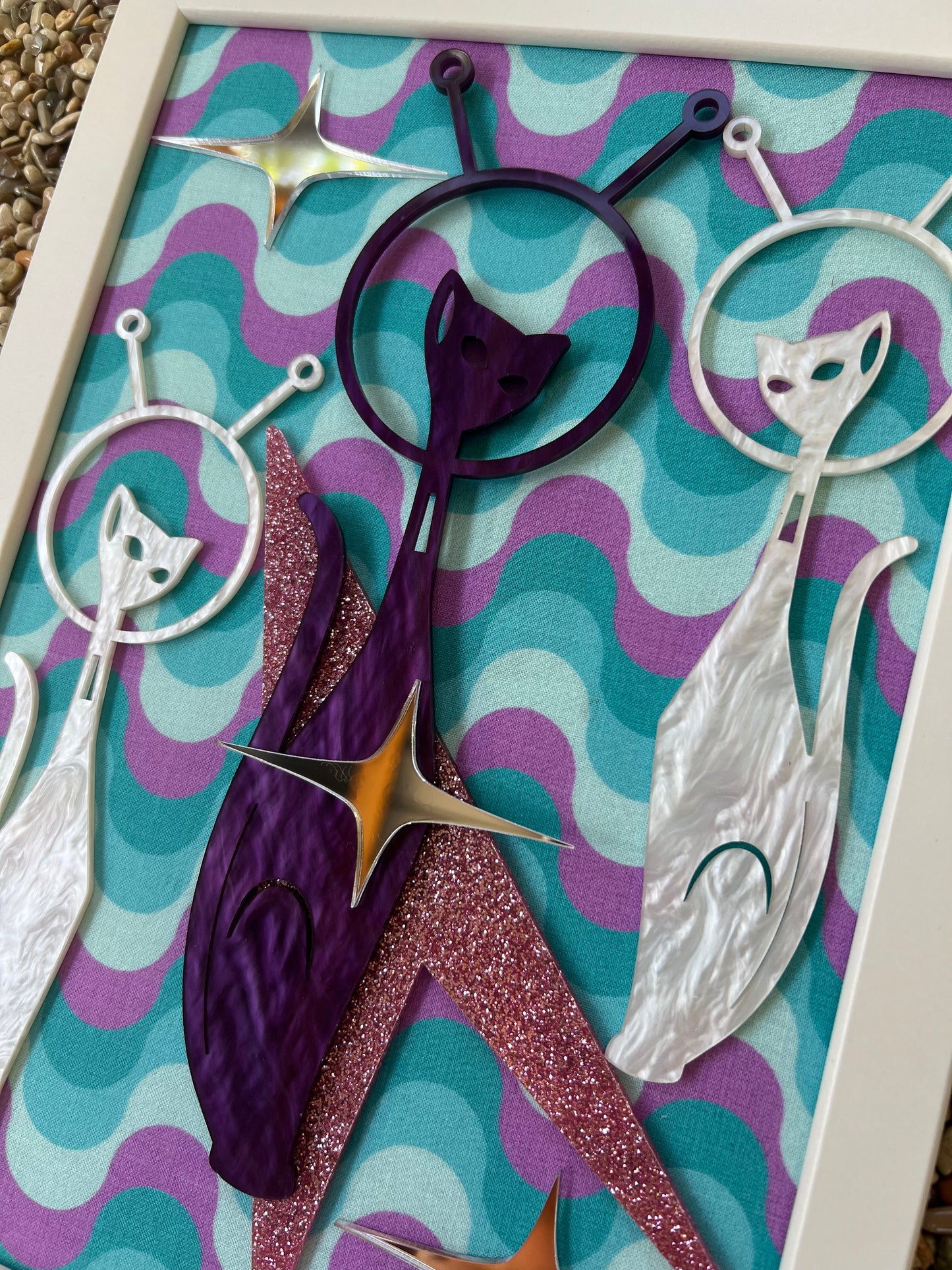 Atomic, Space Age Cats Wall Art. FREE SHIPPING WITHIN AUSTRALIA.