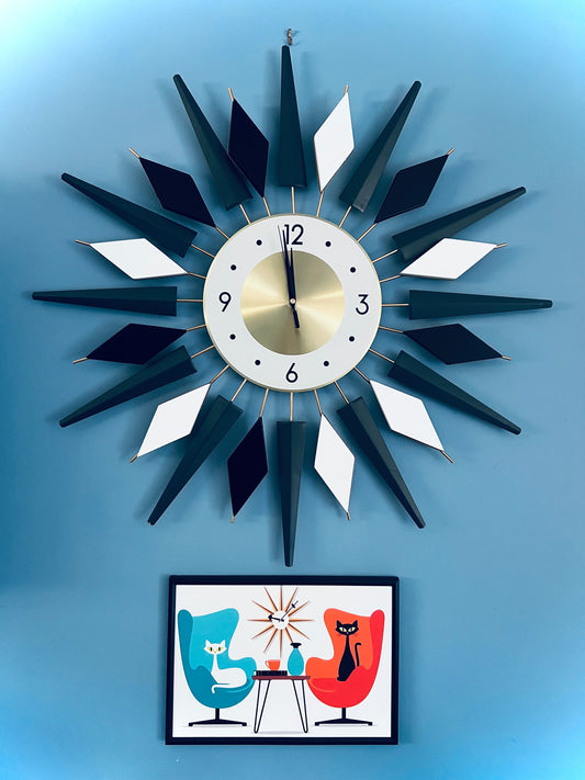 Large Starburst Clock. FREE SHIPPING WITHIN AUSTRALIA.