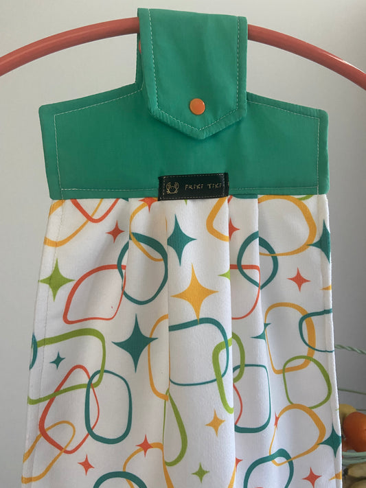 Retro Coast Atomic Age Hand Towel. Free Shipping Within Australia.