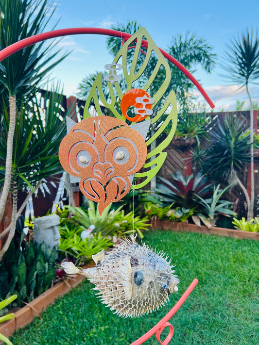 Mid-Century Modern Tiki Bar Puffer Fish Art | Tiki Sculpture | Retro Coast. Free Shipping Within Australia.