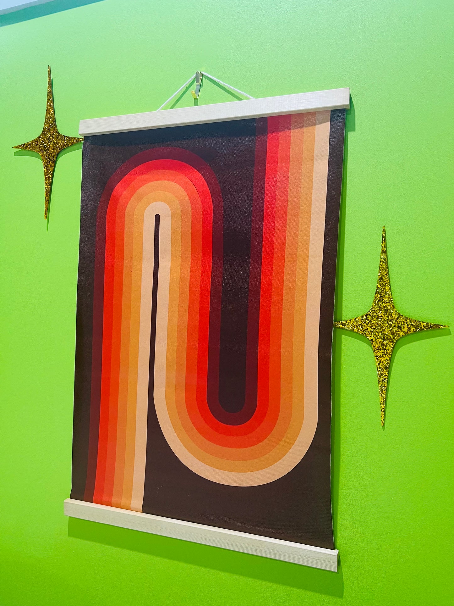 Seventies Themed Retro Canvas Wall Hanging. Free Shipping Within Australia.