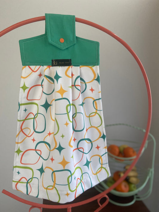 Retro Coast Atomic Age Hand Towel. Free Shipping Within Australia.