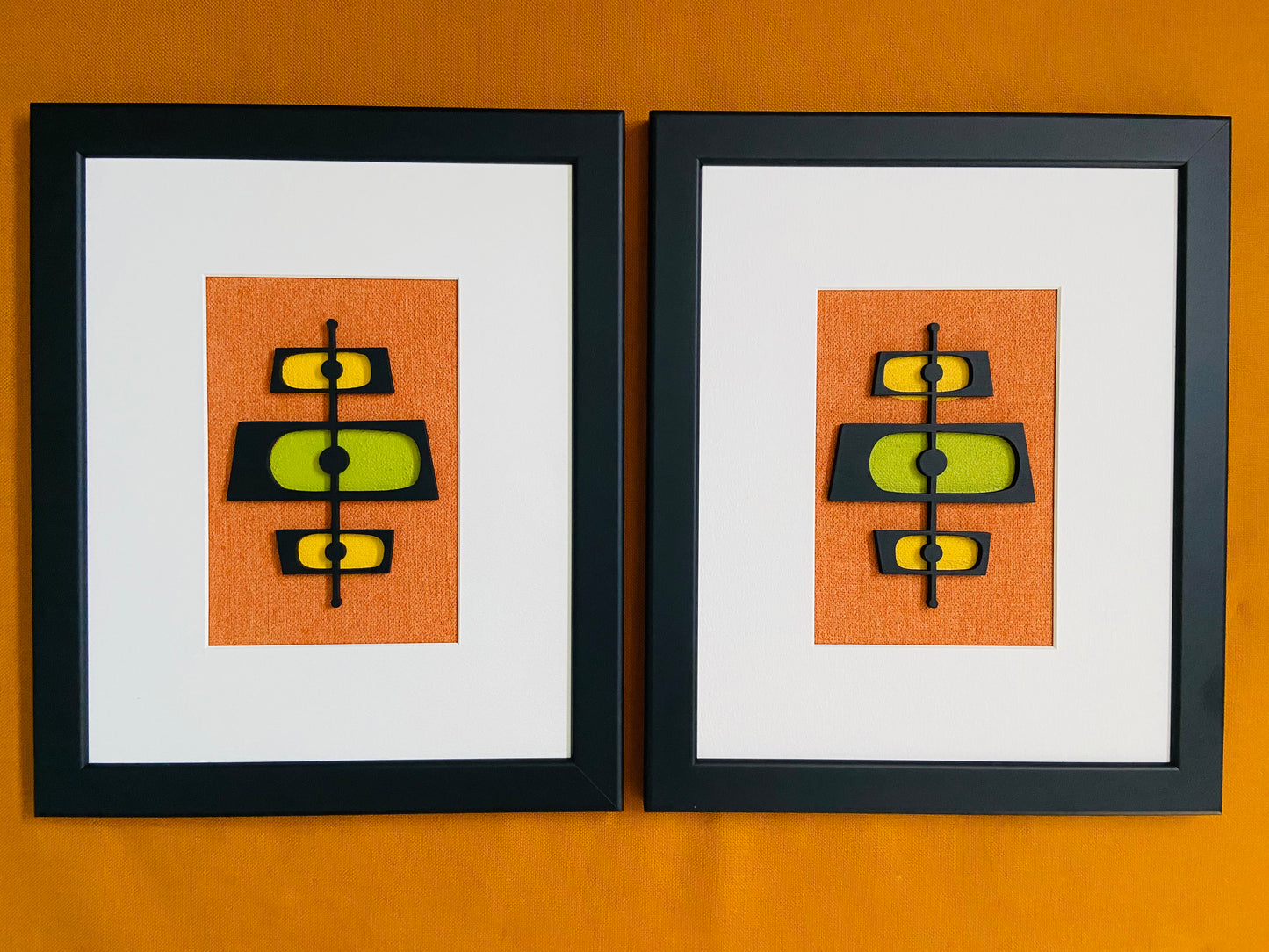 Retro Coast Midcentury Abstracts. Pair.