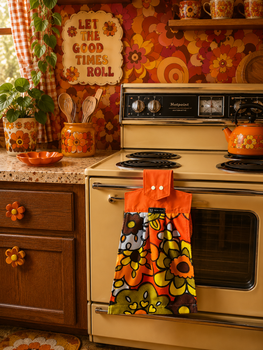 Retro Hand Towel. Shipping Included Within Australia.