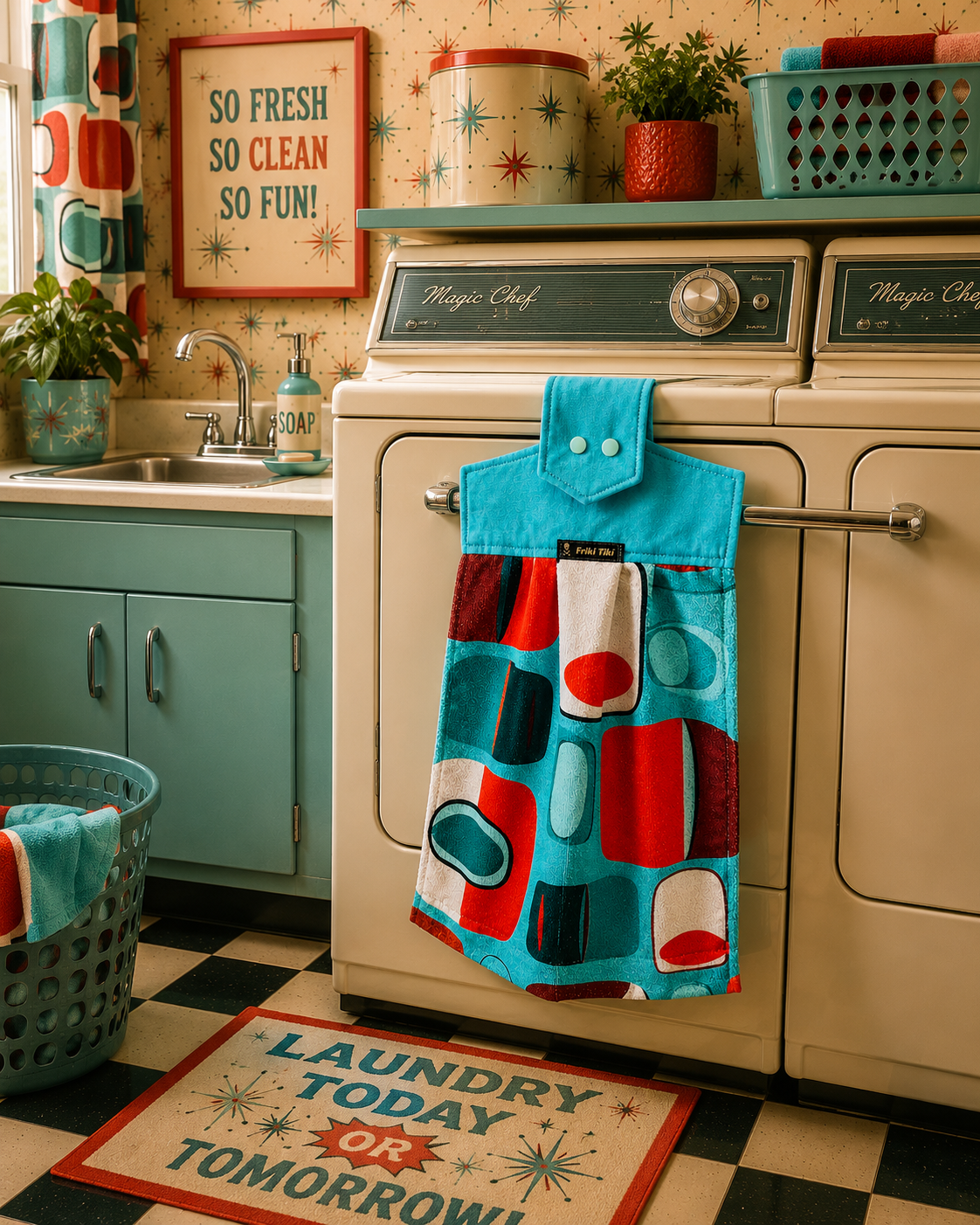 Retro Hand Towel. Includes Shipping Within Australia.