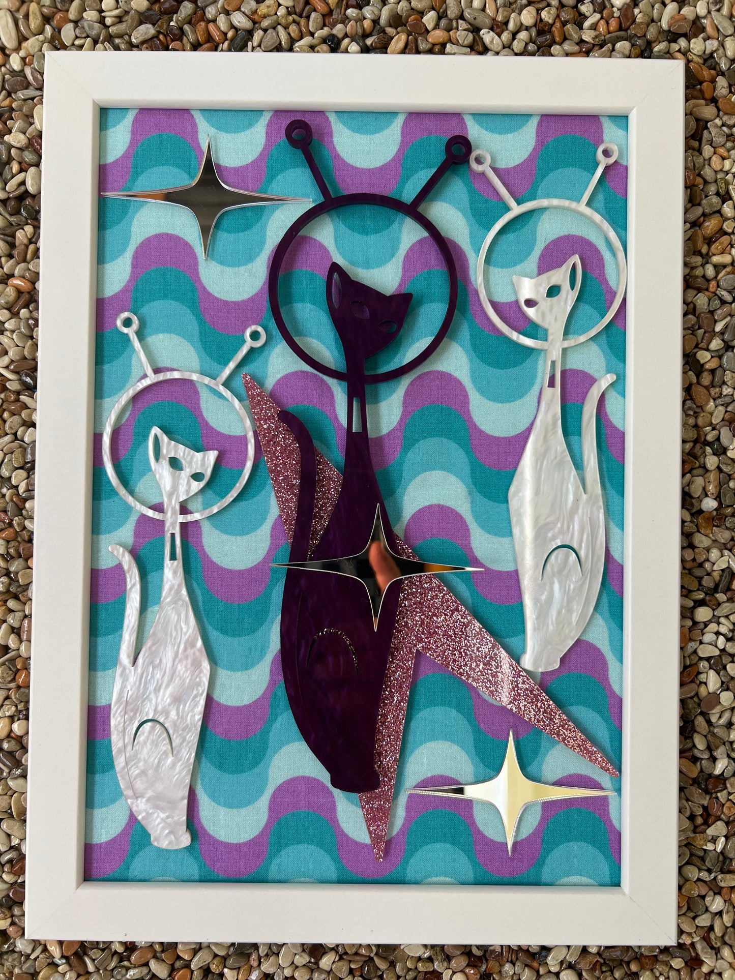 Atomic, Space Age Cats Wall Art. FREE SHIPPING WITHIN AUSTRALIA.