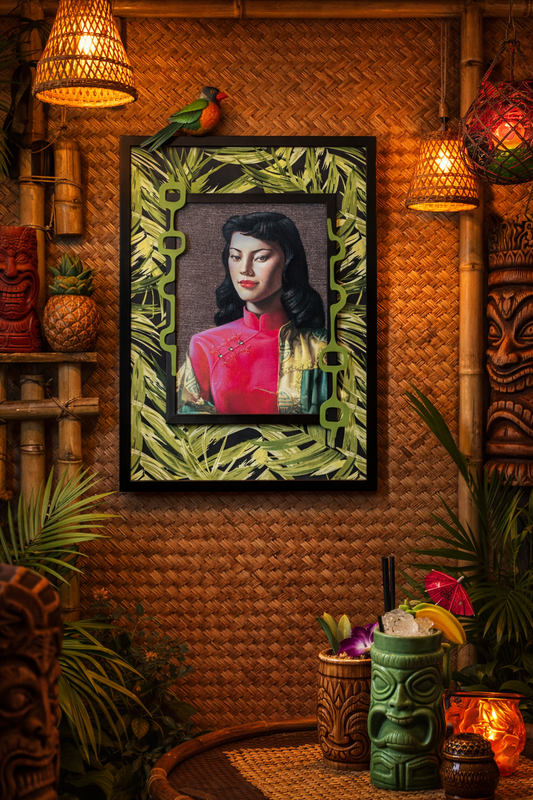 Large Tretchikoff Twist Wall Hanging. Miss. Wong. Shipping Included Within Australia.