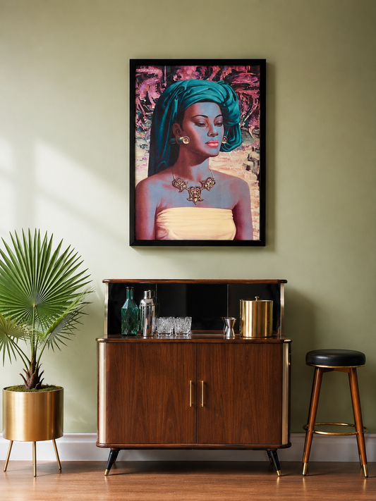 Tretchikoff Balinese Girl 53 x 73 cm Framed Print. Includes Shipping Within Australia.