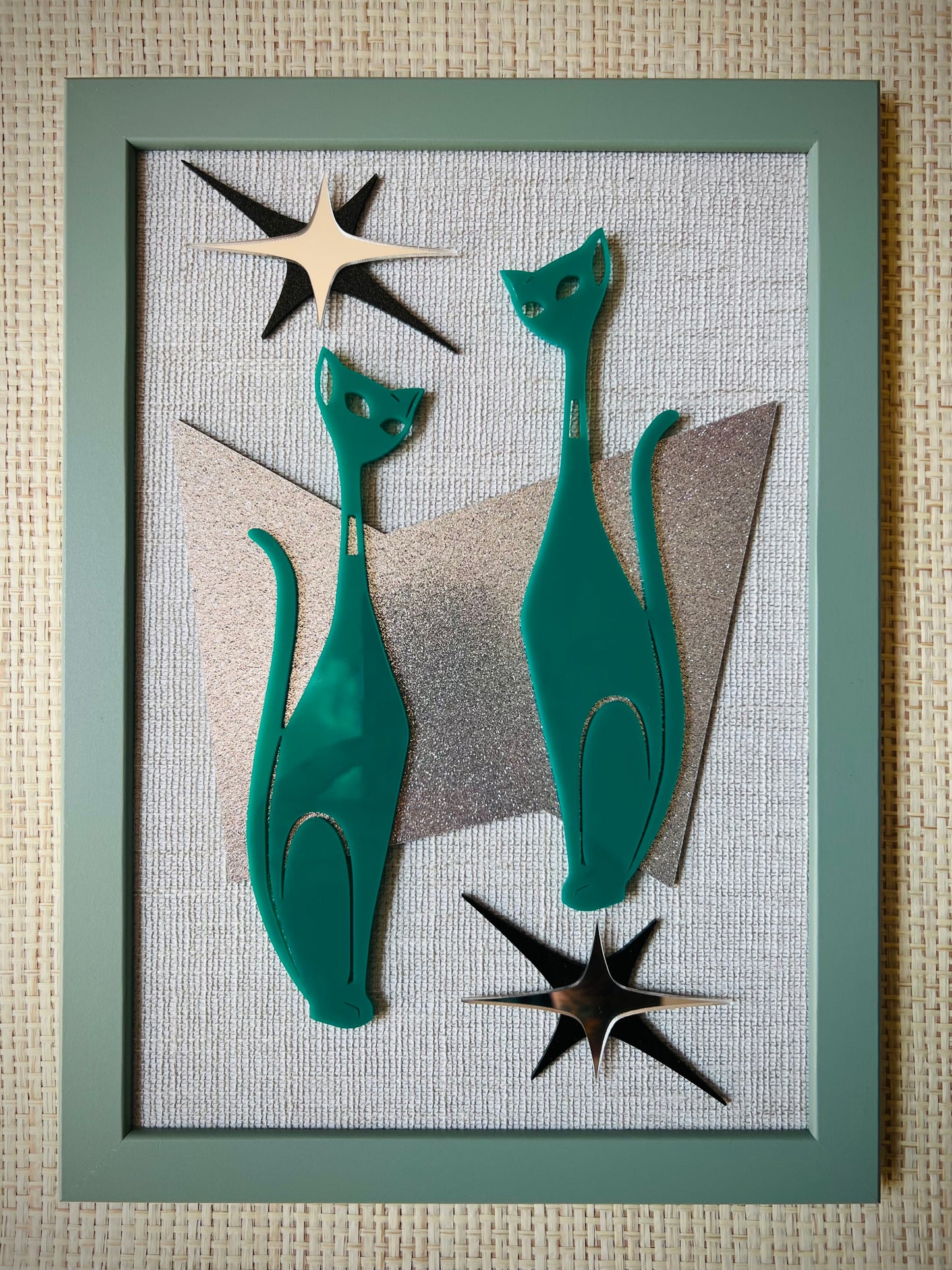 Atomic Age Sexton Cat Wall Art. FREE SHIPPING within Australia.