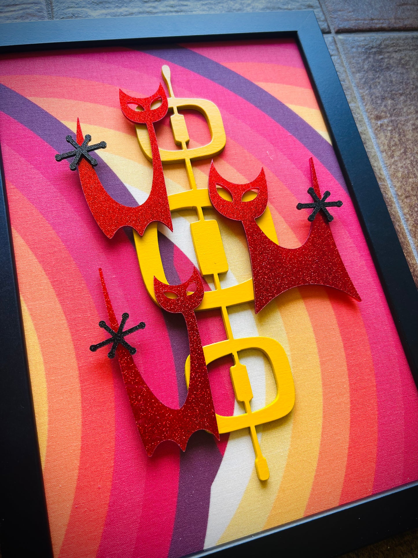 Midcentury Atomic | Space Age Cat Art.