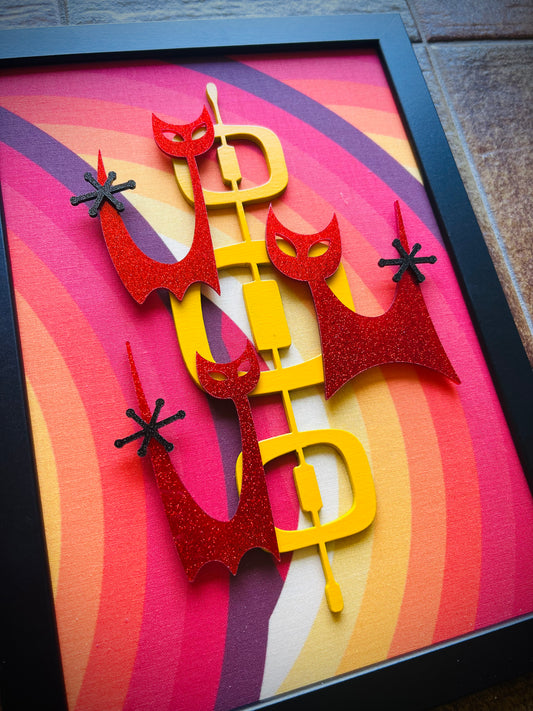 Midcentury Atomic | Space Age Cat Art.