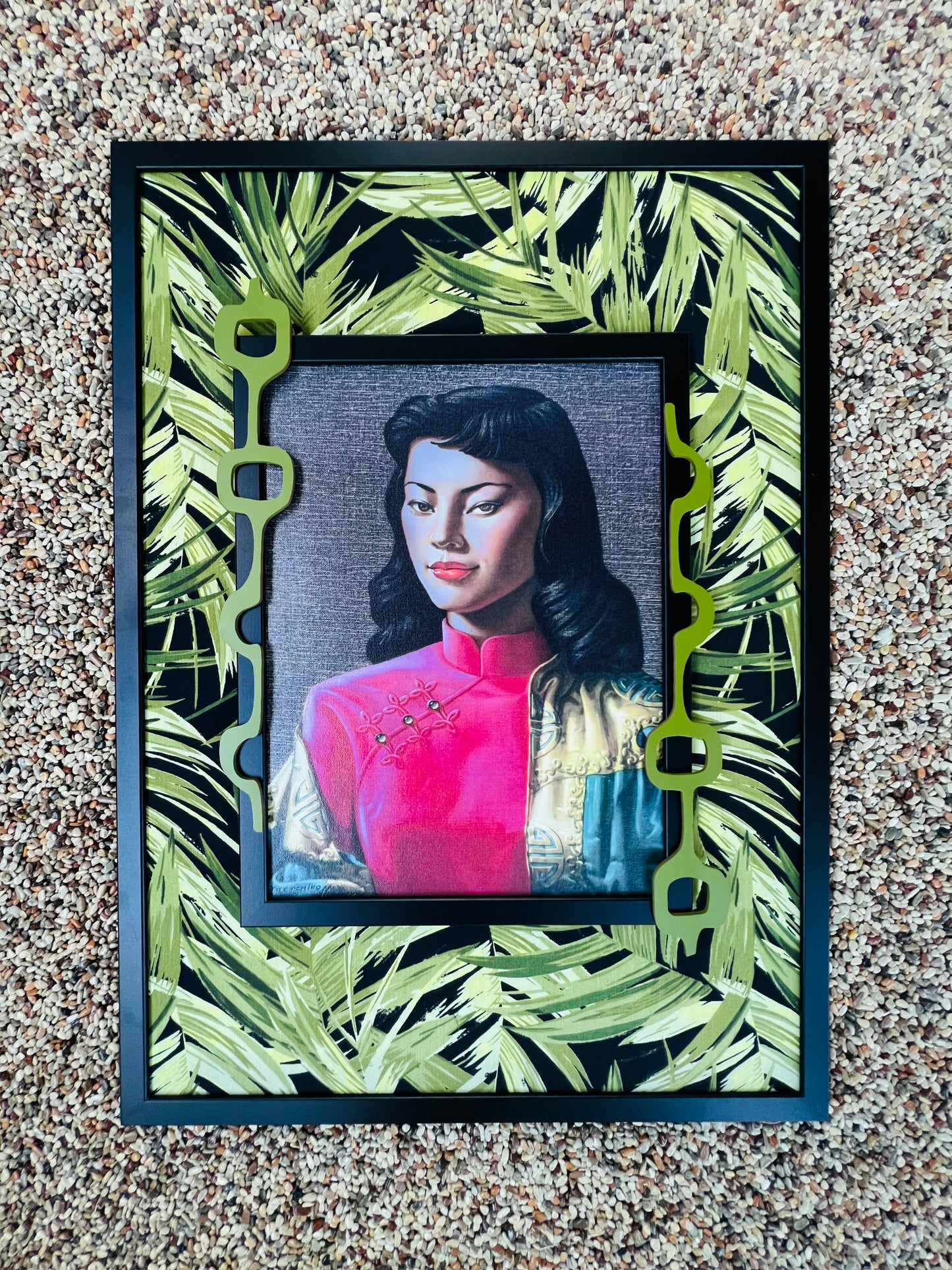Large Tretchikoff Twist Wall Hanging. Miss. Wong. Shipping Included Within Australia.