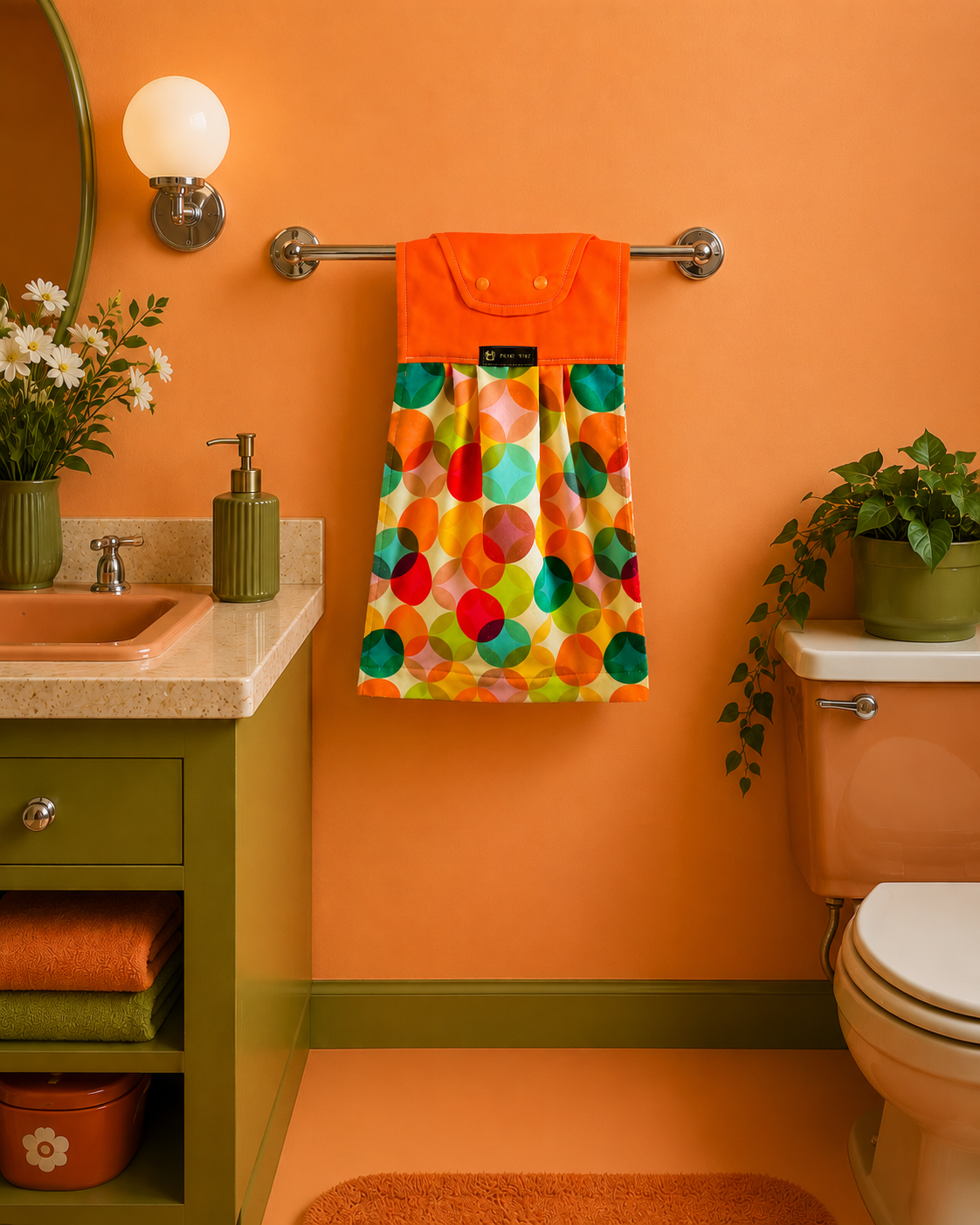 Retro Coast MCM Abstract Hand Towel. Free Shipping Within Australia.