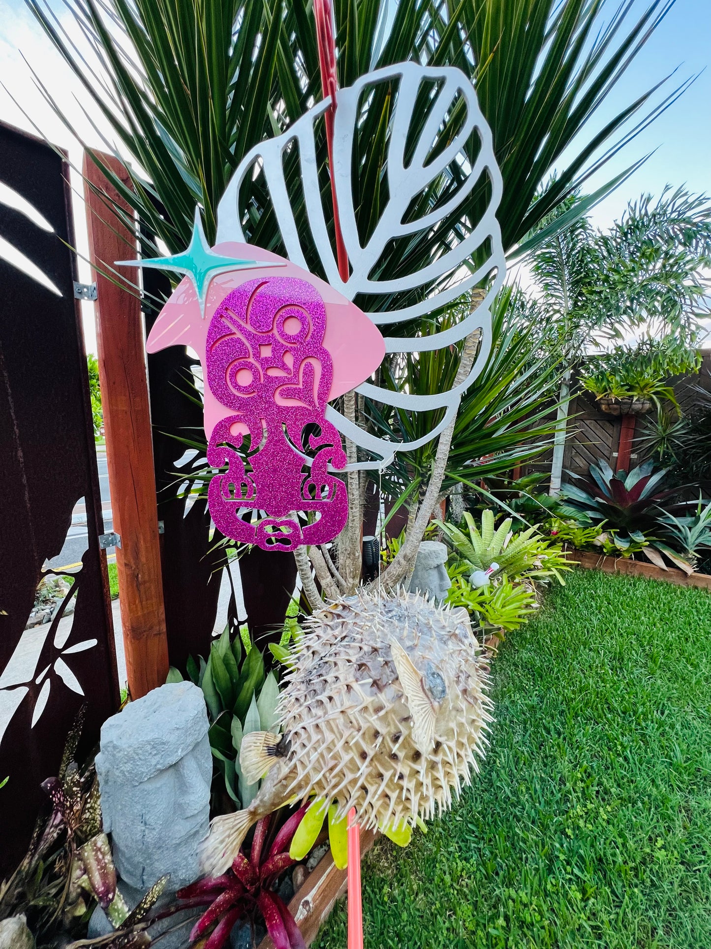 Mid-Century Modern Tiki Bar Puffer Fish Art | Tiki Sculpture | Retro Coast. Free Shipping Within Australia.