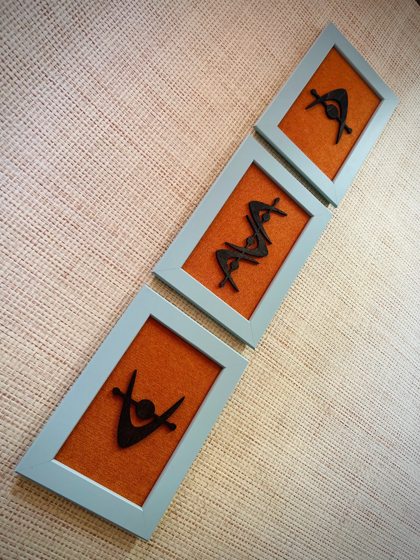 Midcentury Modern Abstract 3 Piece. FREE Shipping Within Australia