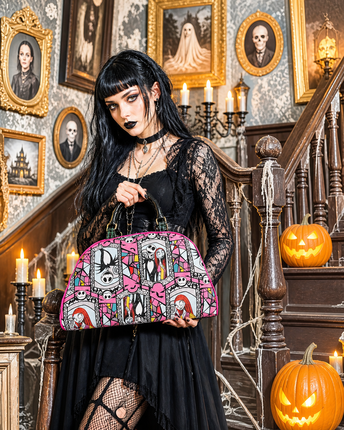 Tim Burton. Nightmare Before Christmas Pinup Girl Rockabilly Style Goth handbag. FREE Shipping Within Australia.