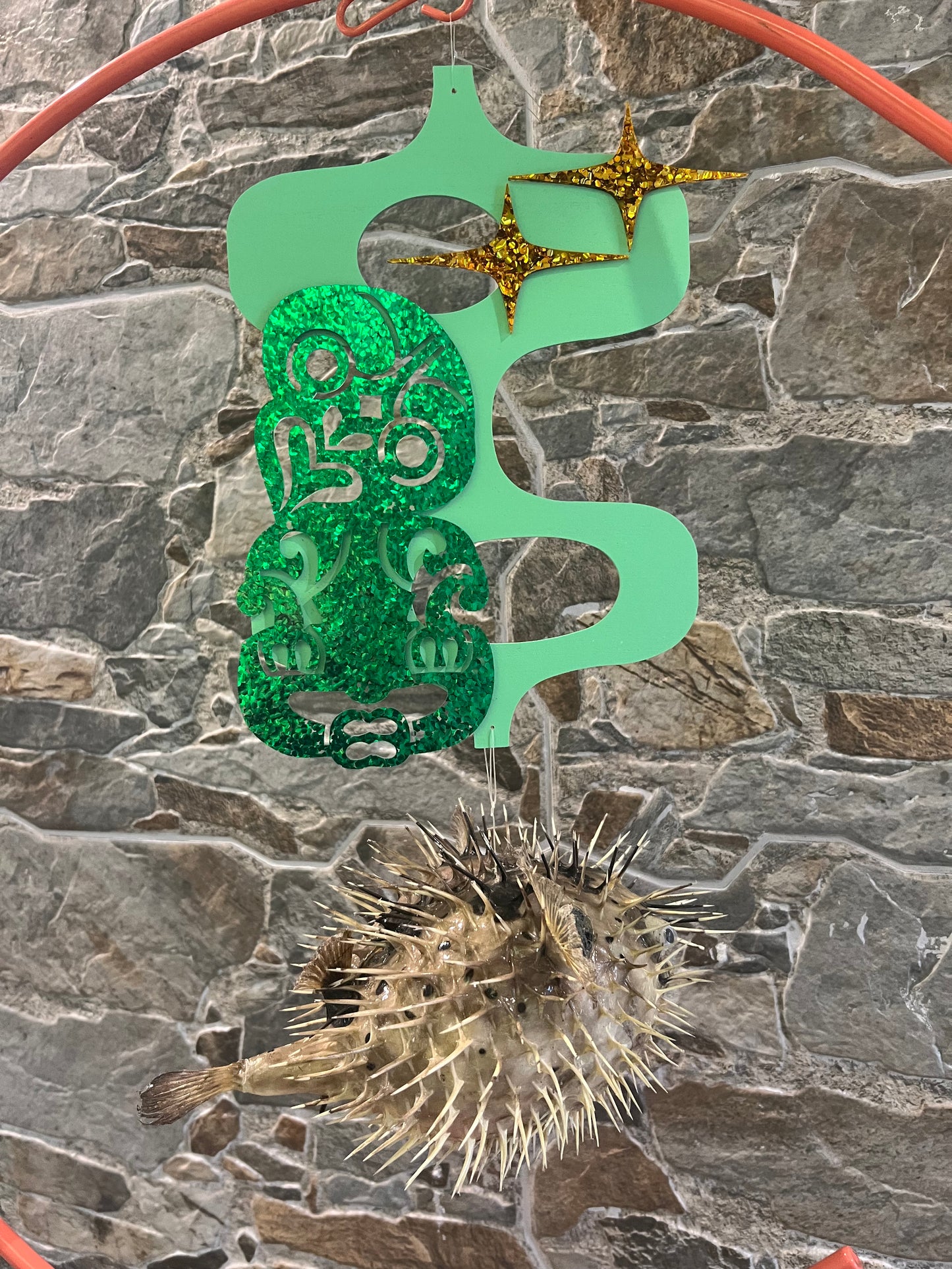 Mid-Century Modern Tiki Bar Puffer Fish Art | Tiki Sculpture | Retro Coast. Free Shipping Within Australia.