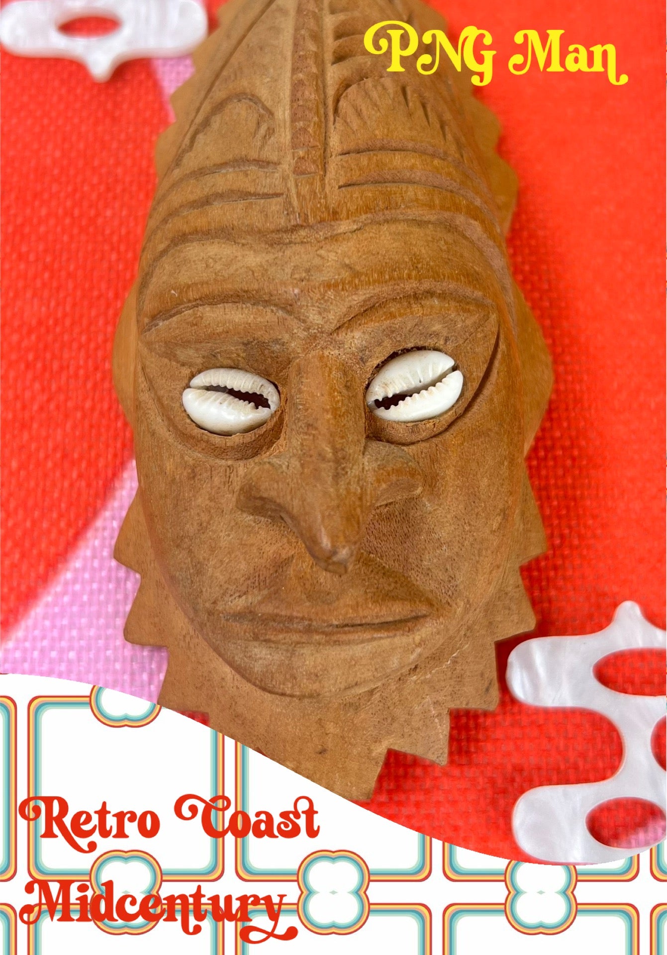 Polynesian Pop Art - ‘PNG Man’ Free Shipping Within Australia.