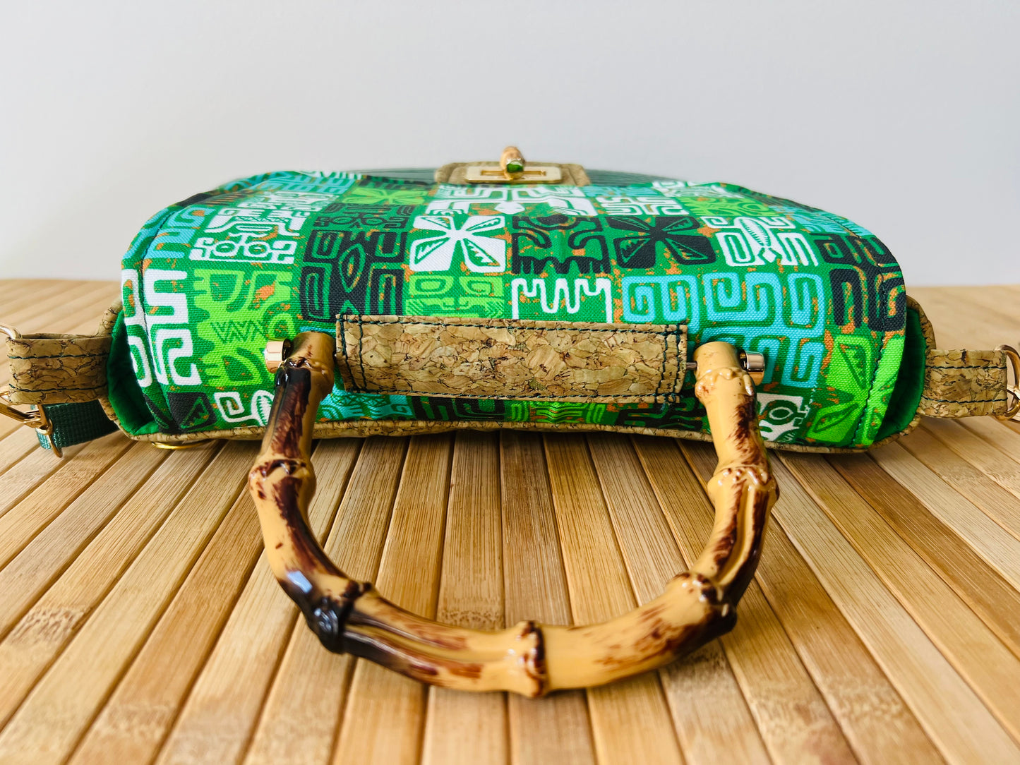 Tiki Pinup Girl Handbag With Shoulder Strap. Meticulously Hand Cut & Sewn On The Sunshine Coast. Free Shipping Within Australia.