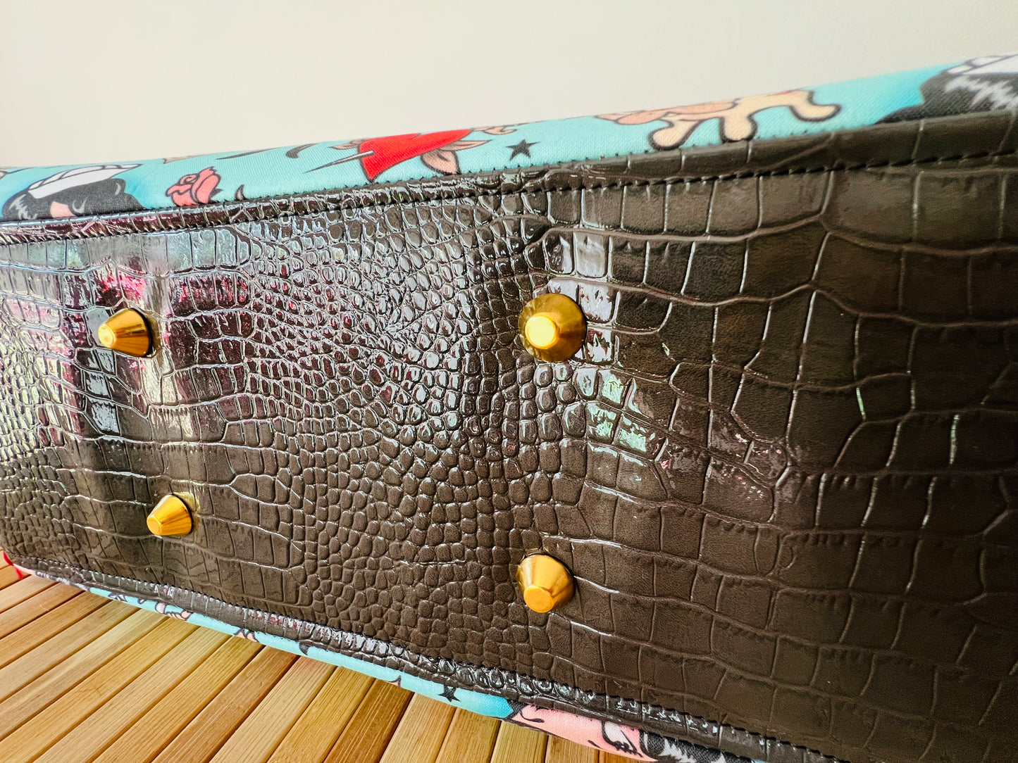 Vintage Inspiration Retro Sailor Girl Bowling Style Handbag (Licensed Linen Canvas Miss. Fluff) Includes Shipping Within Australia
