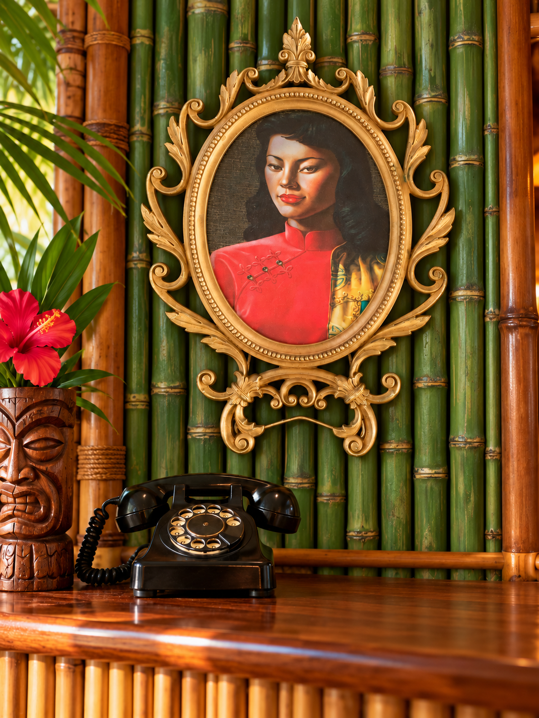 Miss. Wong Mid-Century Modern Artwork. Tretchikoff. Antique Frame.