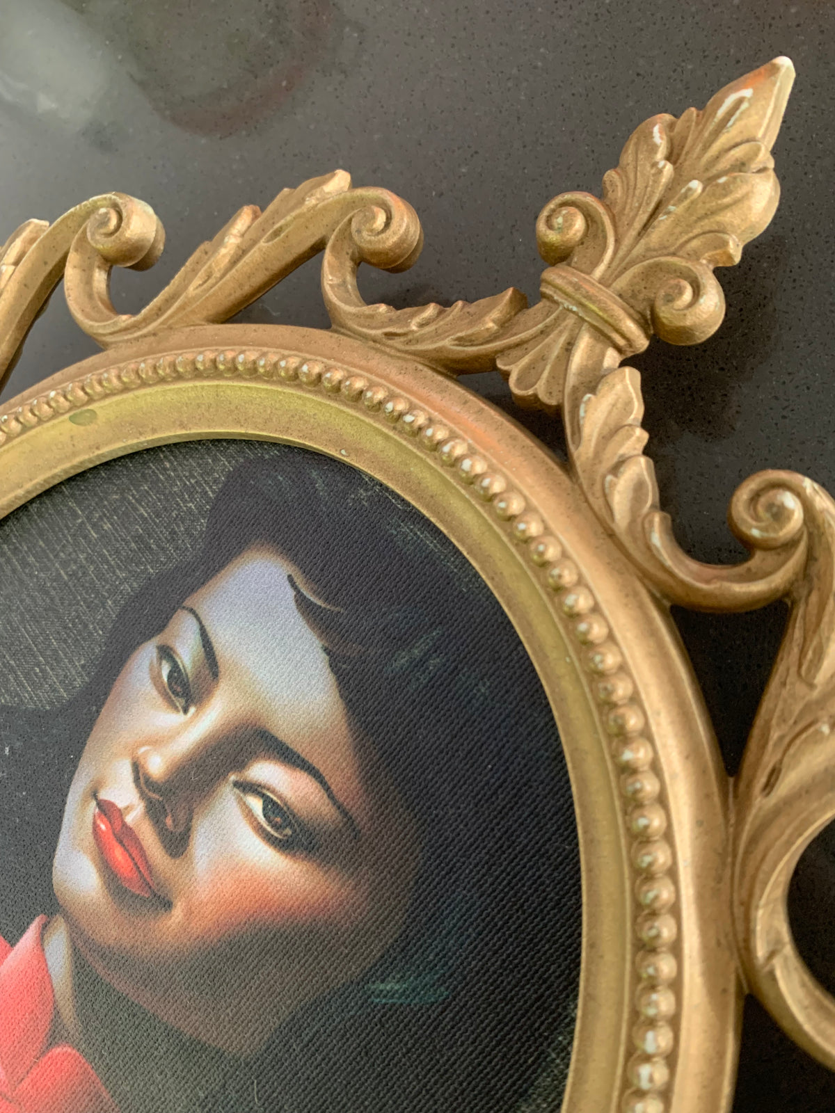 Miss. Wong Mid-Century Modern Artwork. Tretchikoff. Antique Frame.
