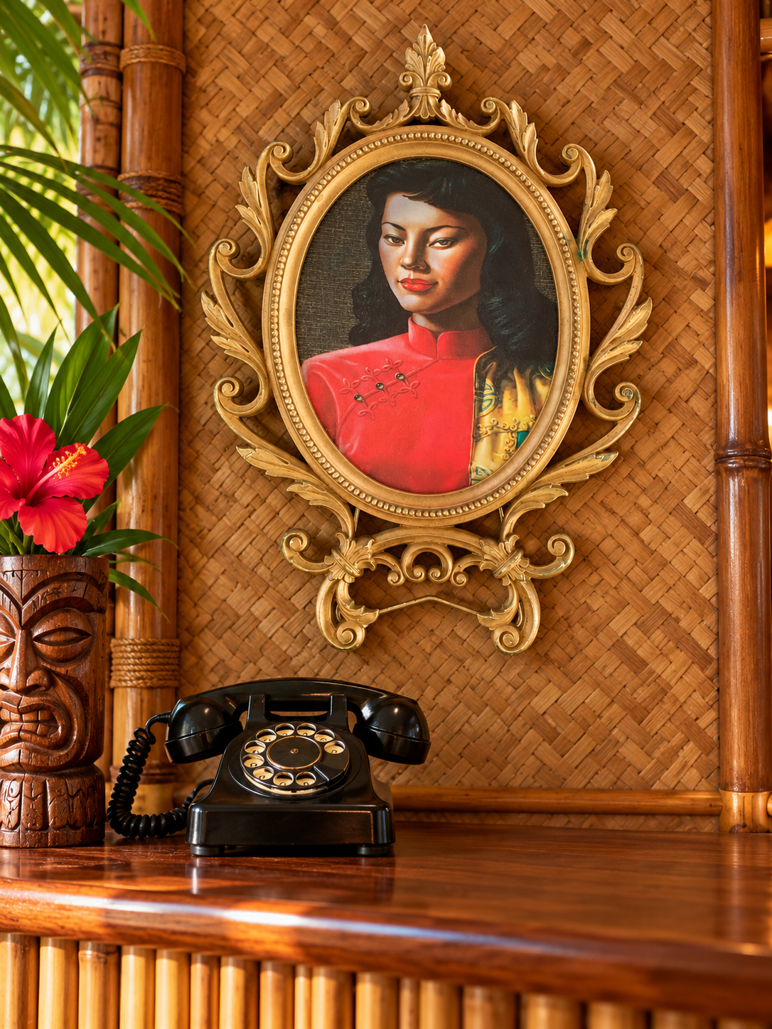 Miss. Wong Mid-Century Modern Artwork. Tretchikoff. Antique Frame.