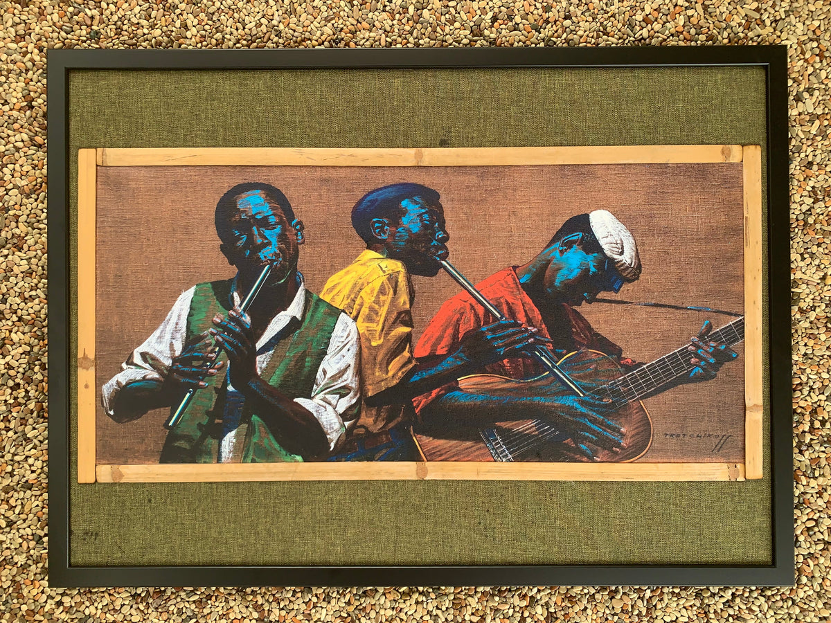 Vladimir Tretchikoff Penny Whistlers Artwork. Midcentury-Modern, Tiki Bar Home.