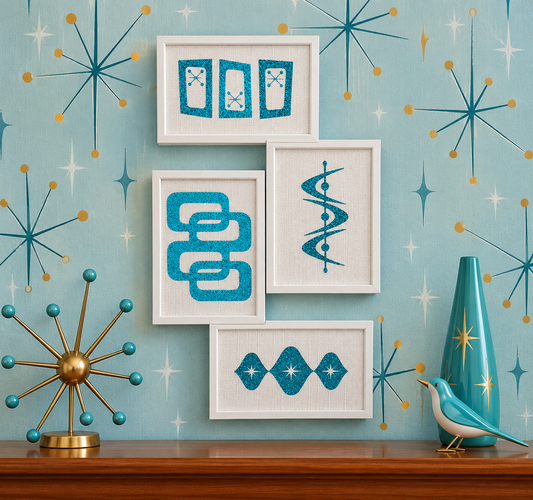 Midcentury Modern Atomic Age Art.