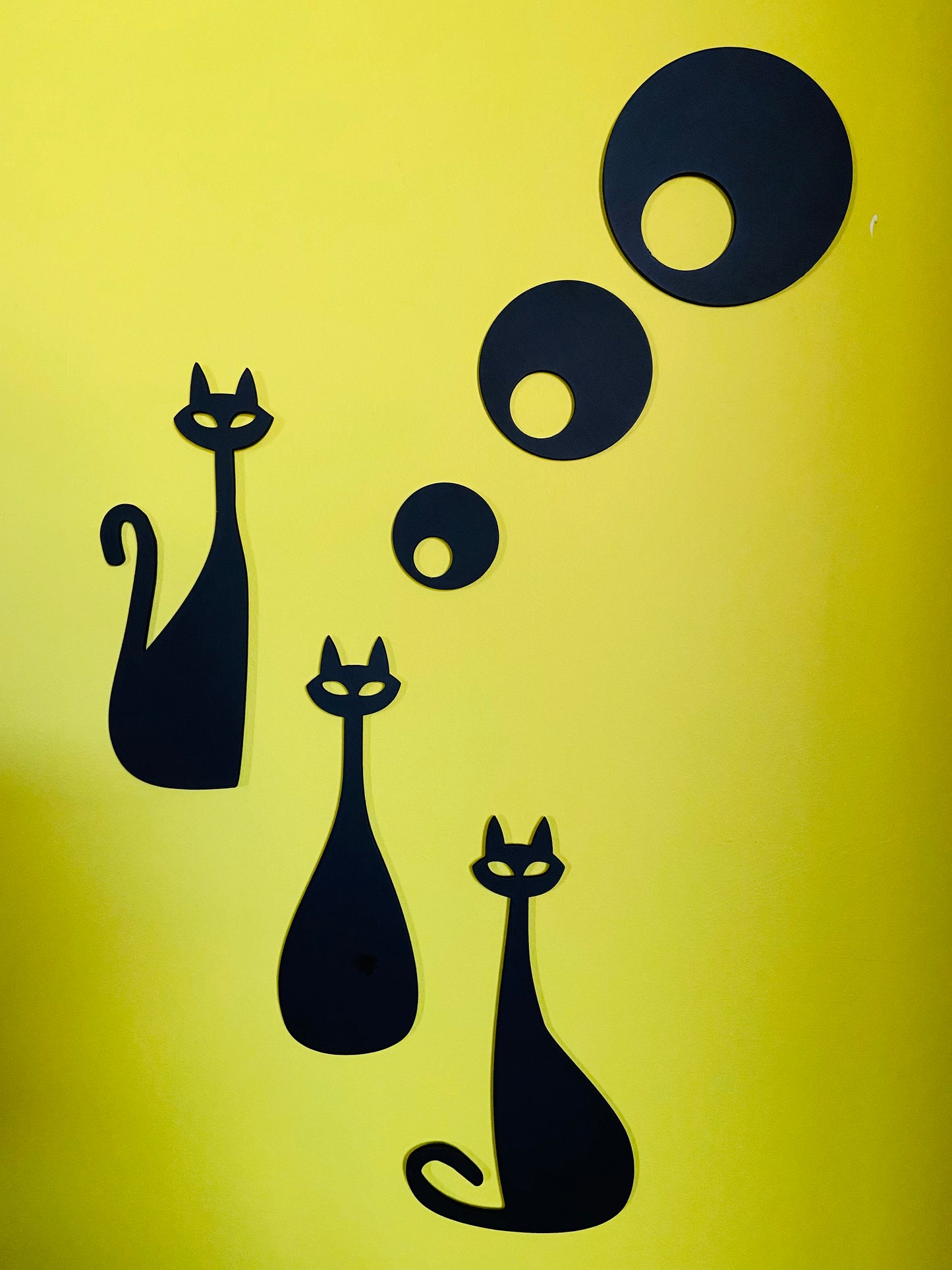 Retro Coast Midcentury Wall Art, Cats & Moons.